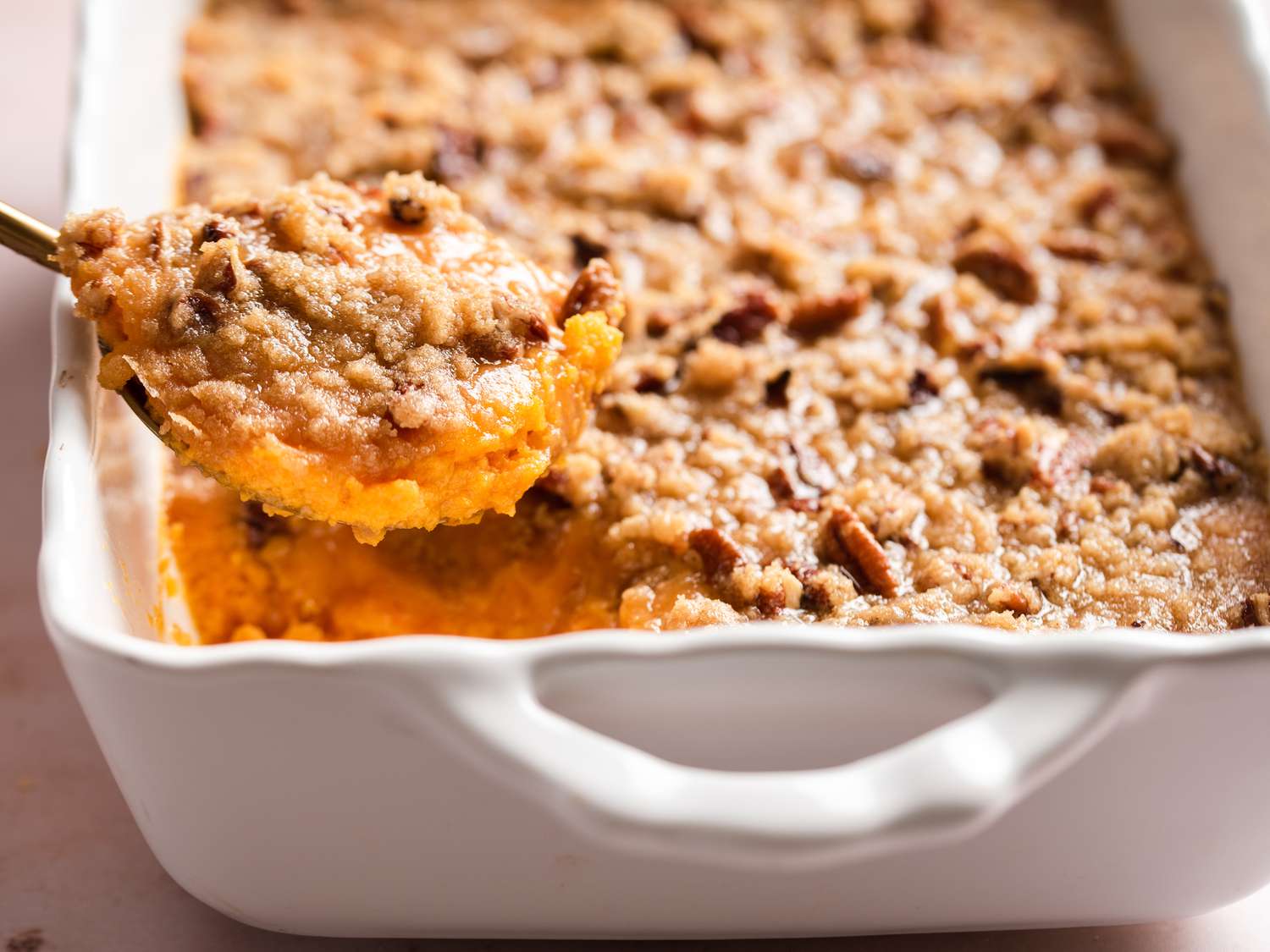 Sweet Potato Casserole with Pecan Streusel